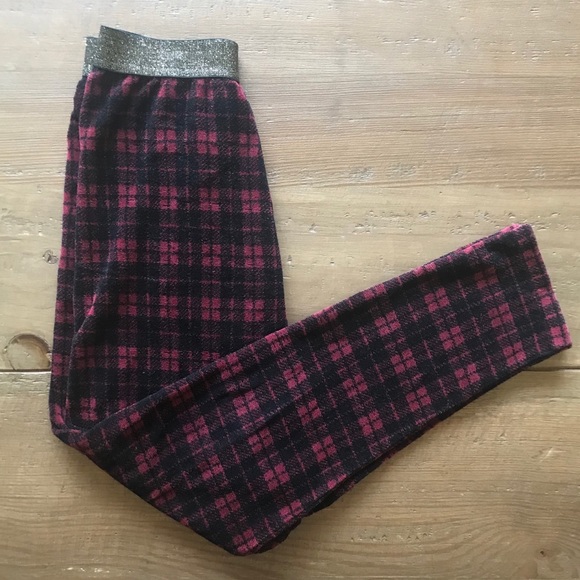 johnnie B Other - Boden Johnnie B Plaid Velvet Leggings size 7-8